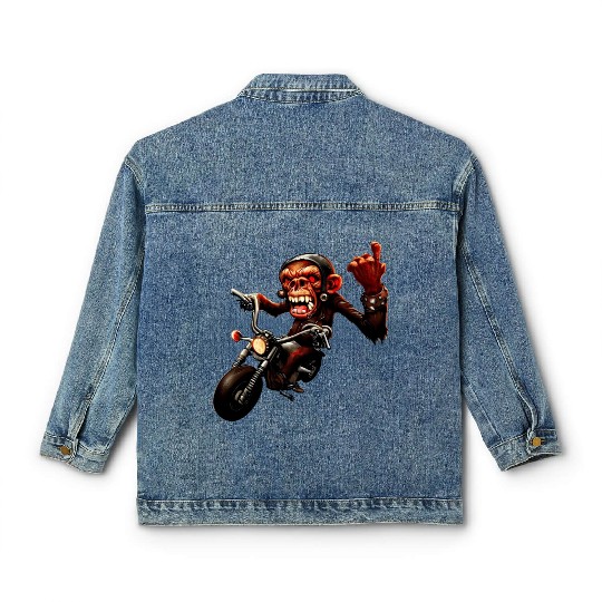 Zombie Raider Monkey Rockstar Classic Women's Denim Jackets