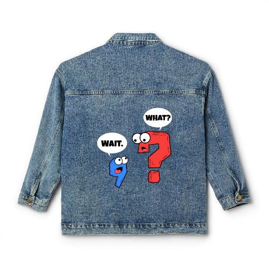 Grammar Punctuation Teacher Writer Classic Women's Denim Jackets