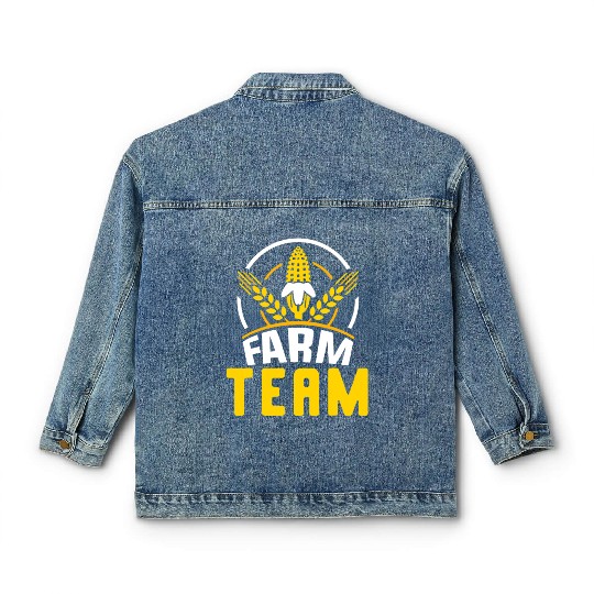 Farm Team Hobby Job Farmer Farming Classic Women's Denim Jackets