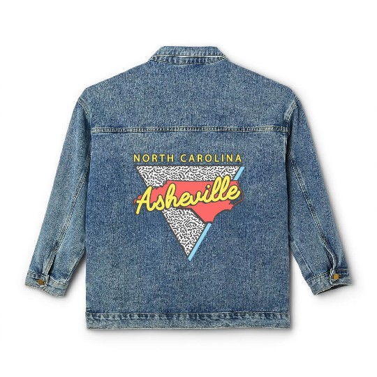 Asheville North Carolina Triangle Nc City Classic Women's Denim Jackets