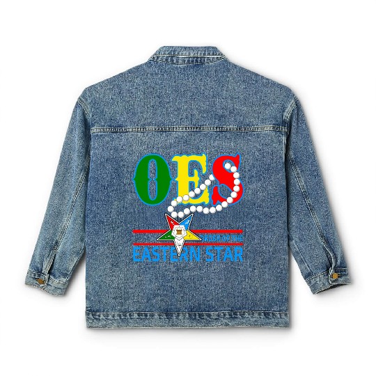 Oes Star Necklace Order Of The Eastern Star Classic Women's Denim Jackets