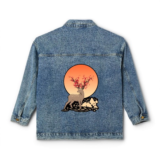 Sika Deer Spirit Sakura Deer Spirit Classic Women's Denim Jackets