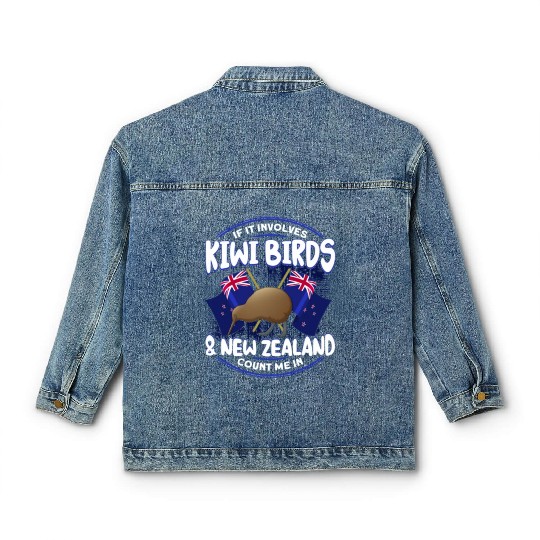 Bird Lover Endangered Species Kiwi Bird Classic Women's Denim Jackets