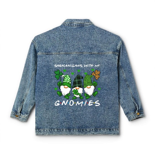 Shenanigans With My Gnomies St Patrick'S Day Classic Women's Denim Jackets