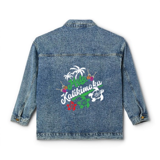 Mele Kalikimaka - Fun Merry Classic Women's Denim Jackets