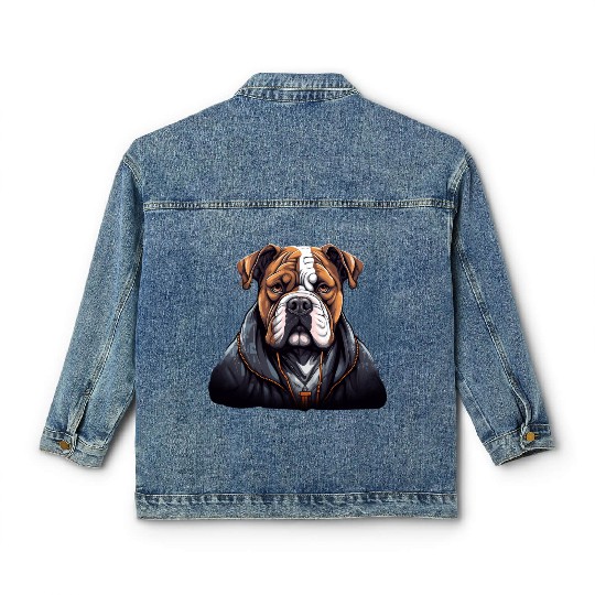 American Bulldog in cool and edgy streetwear Classic Women's Denim Jackets