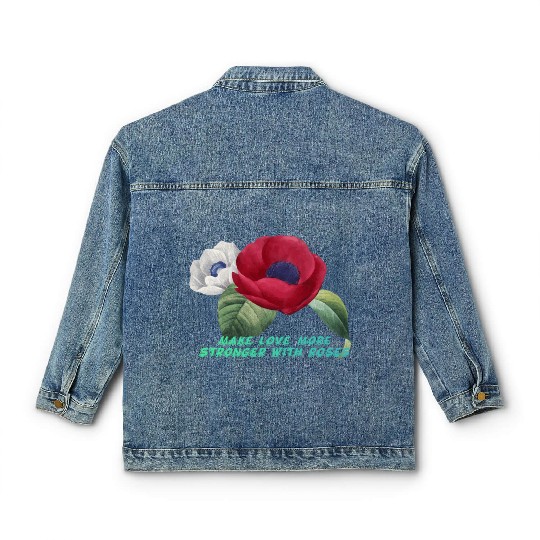Embracing Romance with the Rose Classic Women's Denim Jackets