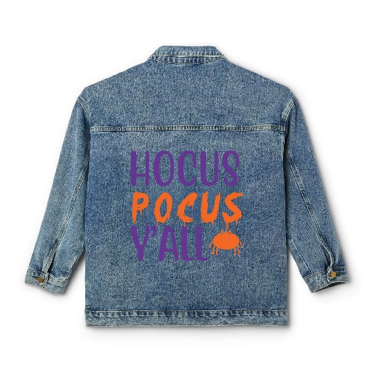 Hocus Pocus Y all Halloween Costumes For Women Classic Women's Denim Jackets