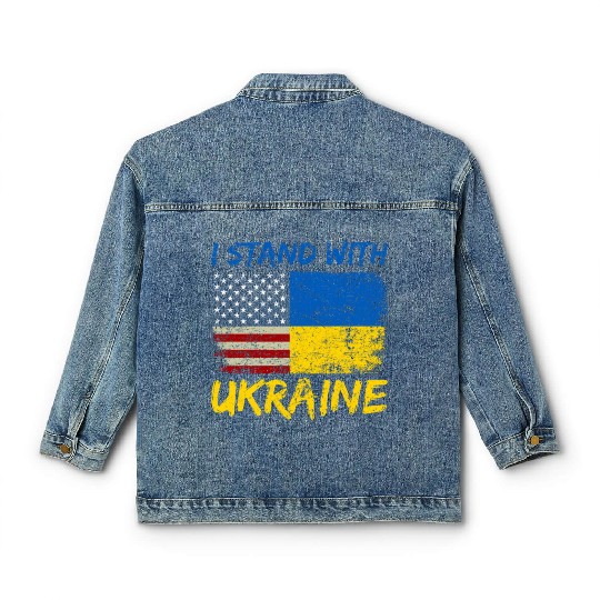Ukraine Flag Ukrainian Ukraine Pride Classic Women's Denim Jackets