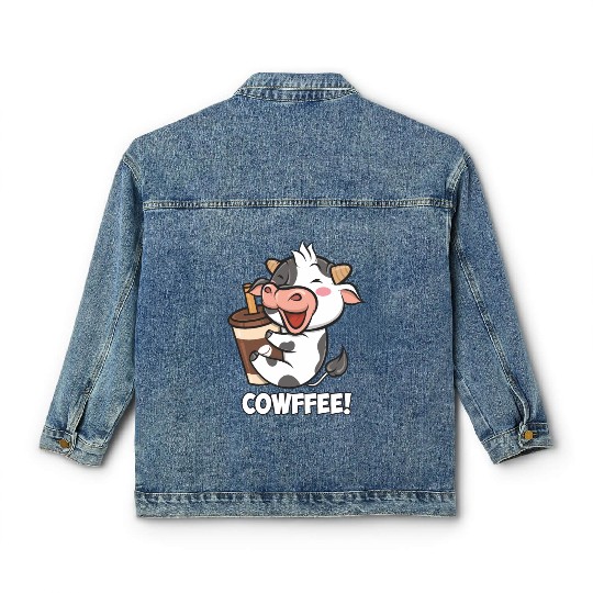 Cowffee - Cow that adore coffee Classic Women's Denim Jackets