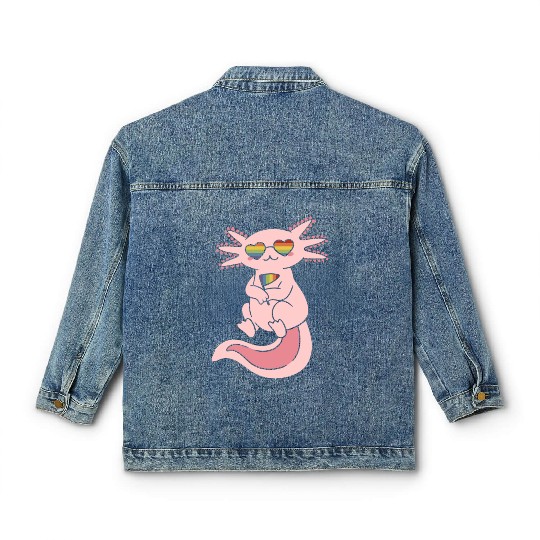Gay Lesbian Axolotl Csd Lgbtq Pride Gay Classic Women's Denim Jackets