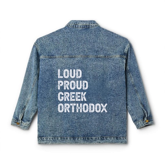 Loud Proud Greek Orthodox Classic Women's Denim Jackets