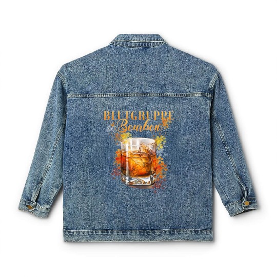 Blutgruppe Bourbon Cocktail for Bartender Classic Women's Denim Jackets