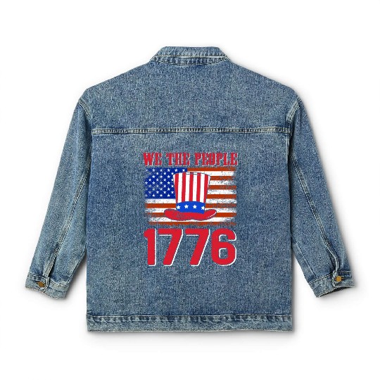 We the People 1776 Independence Day US Patriot Classic Women's Denim Jackets
