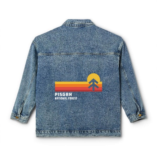 Retro Sunset Pisgah National Forest Asheville Classic Women's Denim Jackets