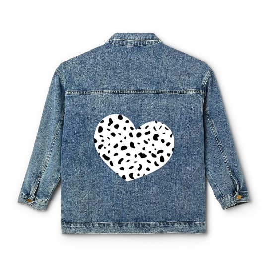 Spotted Heart Dalmatian Classic Women's Denim Jackets