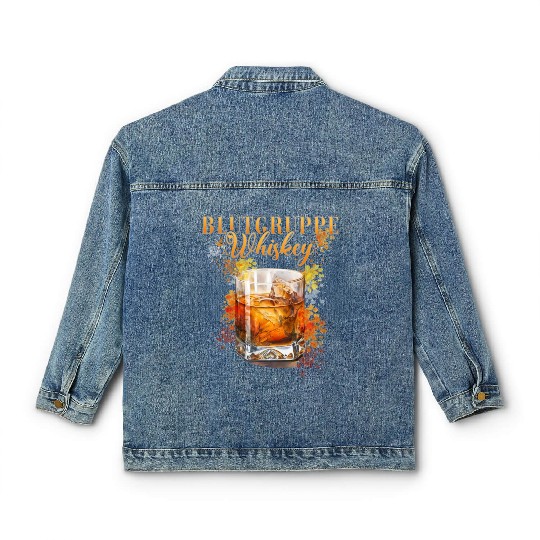 Blutgruppe Whiskey Cocktail for Bartender Classic Women's Denim Jackets