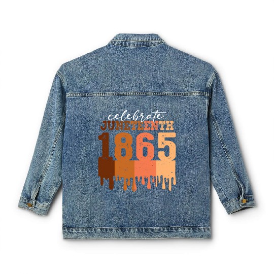 Celebrate Juneteenth 1865 Black Wo African America Classic Women's Denim Jackets