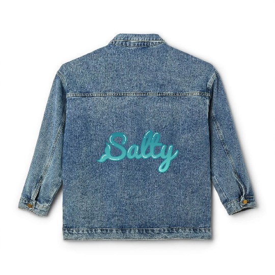 Salty Triggered Mermaid Sailor Open Ocean Water Classic Women's Denim Jackets