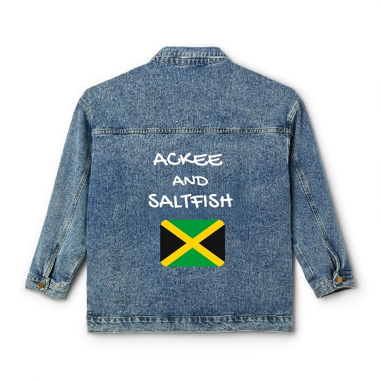 Ackee And Saltfish Jamaica Jamaican Flag Food Classic Women's Denim Jackets
