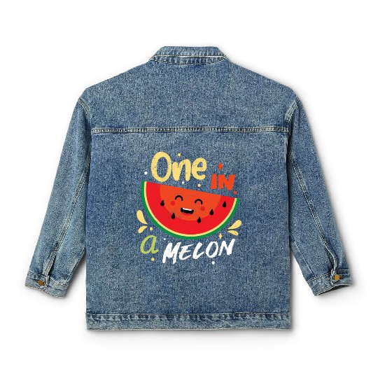 One In A Melon Watermelon Fruitarian Summer Fruit Classic Women's Denim Jackets