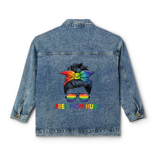 Free Mom Hugs LGBT Pride Free Brother Hugs Classic Women's Denim Jackets