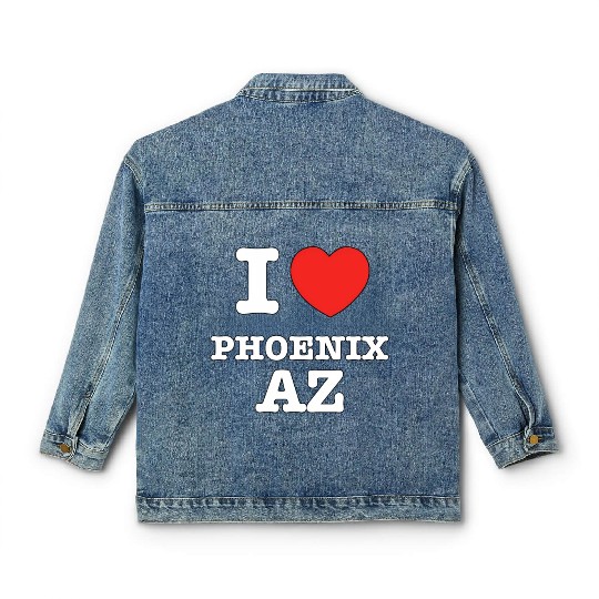 I Heart Phoenix Arizonna Love Classic Women's Denim Jackets
