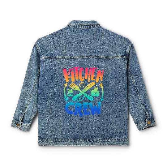 Kitchen Crew Back To School Team Field Day 2022 Classic Women's Denim Jackets