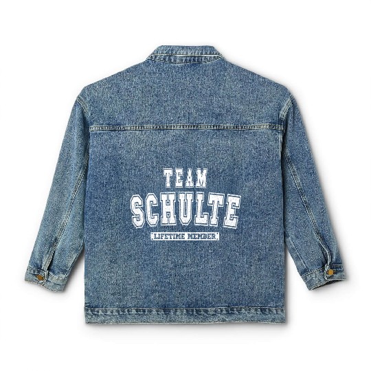 Team Schulte Lifetime Member Family Last Name Classic Women's Denim Jackets