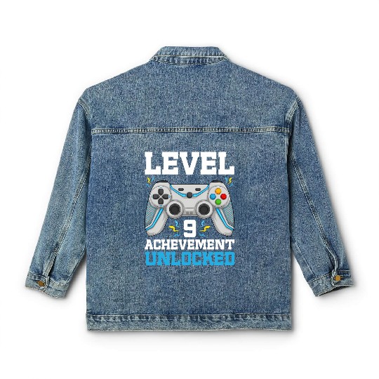 Nine 9Yr Bday Son Gamer 9Th 9 Classic Women's Denim Jackets