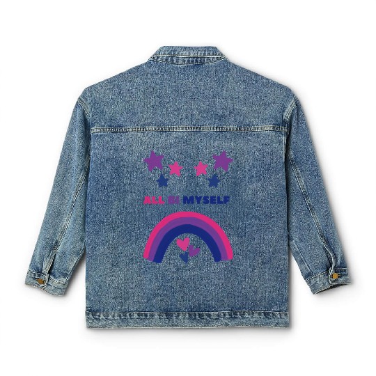 All Bi Myself Bisexual Pride LGBTQ Classic Women's Denim Jackets
