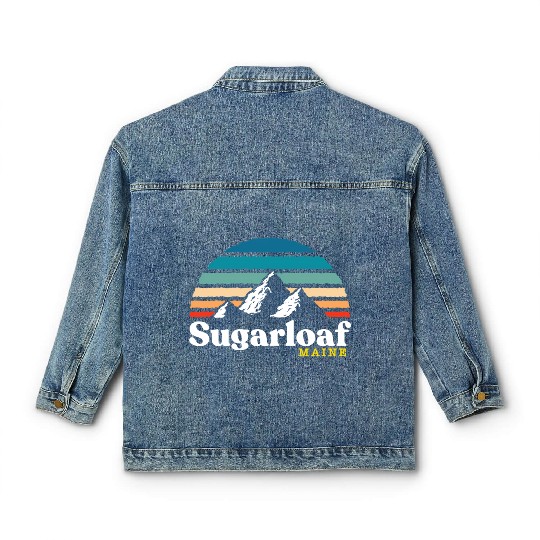 Sugarloaf Maine Usa Ski Resort 1980S Classic Women's Denim Jackets