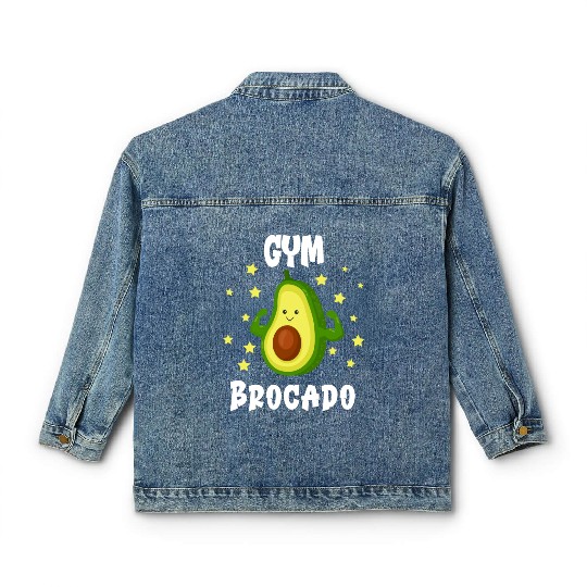 Gym Bro Avocado ness Classic Women's Denim Jackets