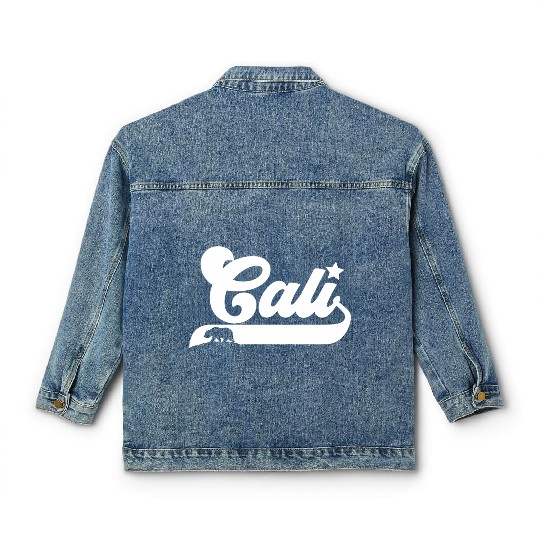 Cali California Bear Usa State Beauty Classic Women's Denim Jackets