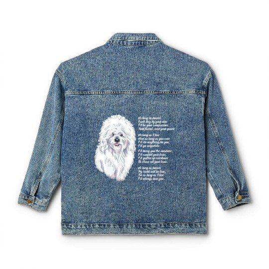 Bichon Frise Classic Women's Denim Jackets