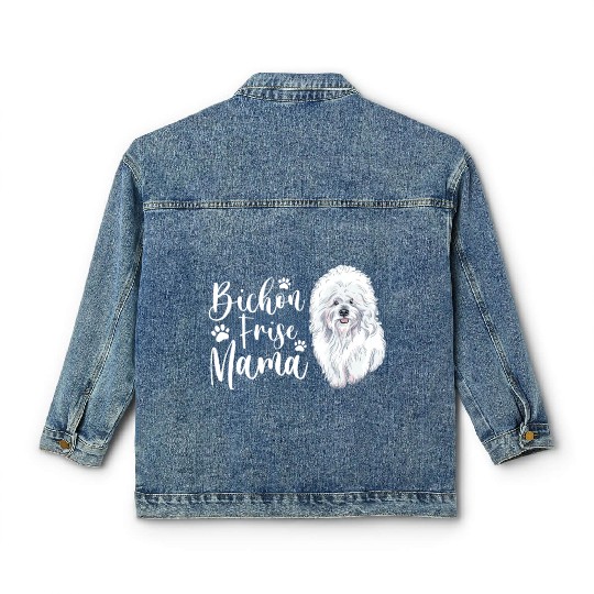 Bichon Frise Mama Classic Women's Denim Jackets