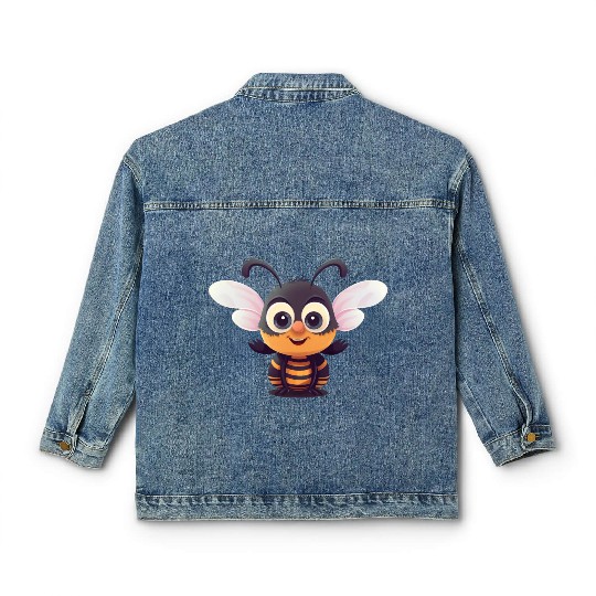 Cute Superhero Bee Bumblebee Wasp Classic Women's Denim Jackets