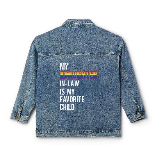 My Daughter-in-law Is My Favorite Child Rainbow Fl Classic Women's Denim Jackets