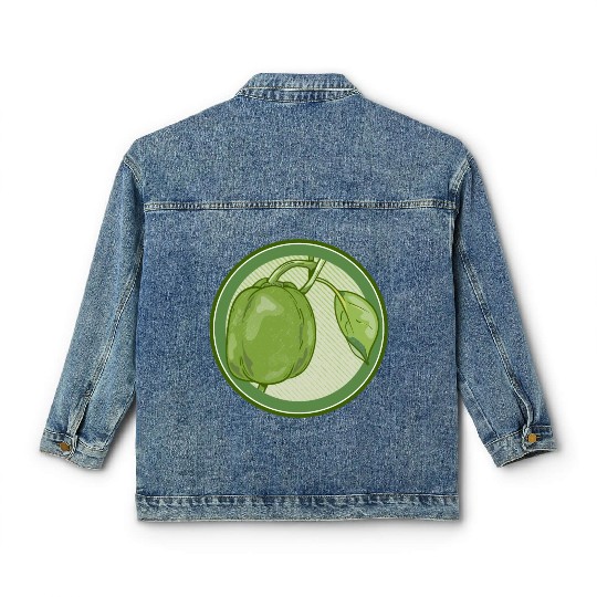 Green Bell Pepper Classic Women's Denim Jackets