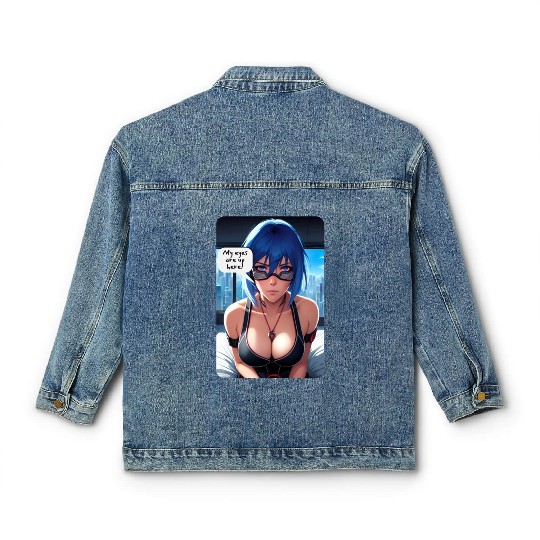 Cyberpunk Waifu Influencer Design 10 Classic Women's Denim Jackets