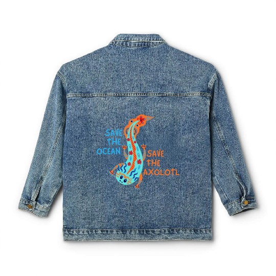 Save The Ocean Save The Axolotl Classic Women's Denim Jackets