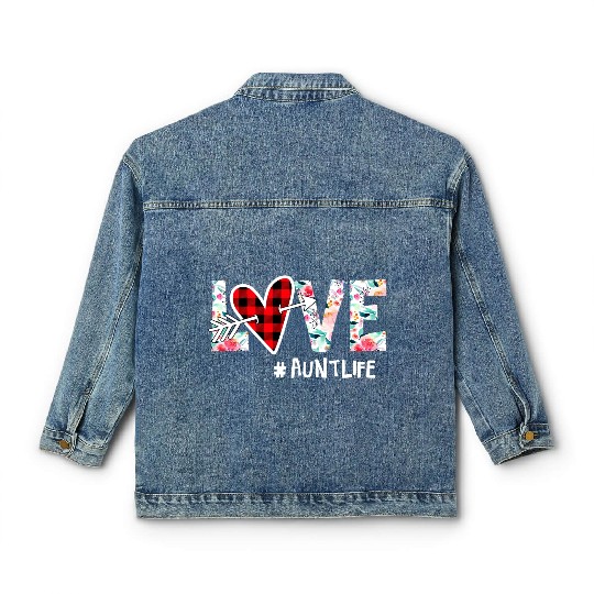 Love Aunt Life Hippie Lover Classic Women's Denim Jackets