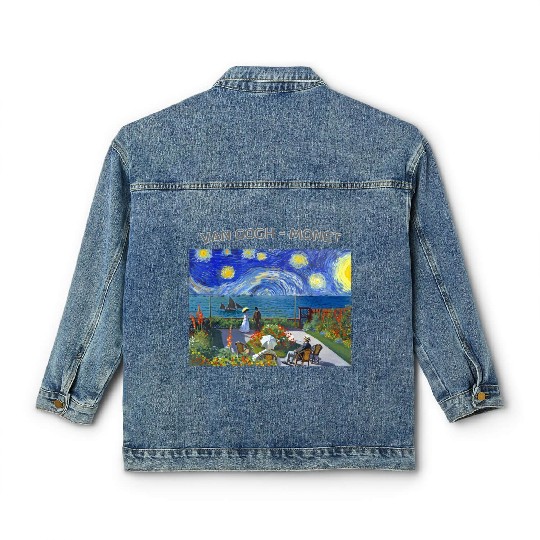 Starry Night Garden At Sainte Adresse Impressionis Classic Women's Denim Jackets