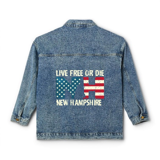 New Hampshire Patriotic Live Free Or Die Product Classic Women's Denim Jackets