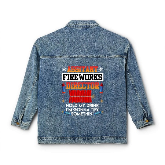 Independence Day Assistant Fireworks Director USA Classic Women's Denim Jackets