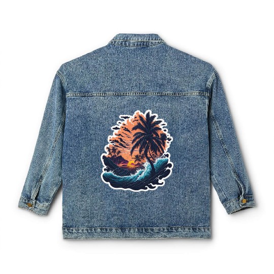 Sun, Beach and Wanderlust: Traveling Lover Classic Women's Denim Jackets