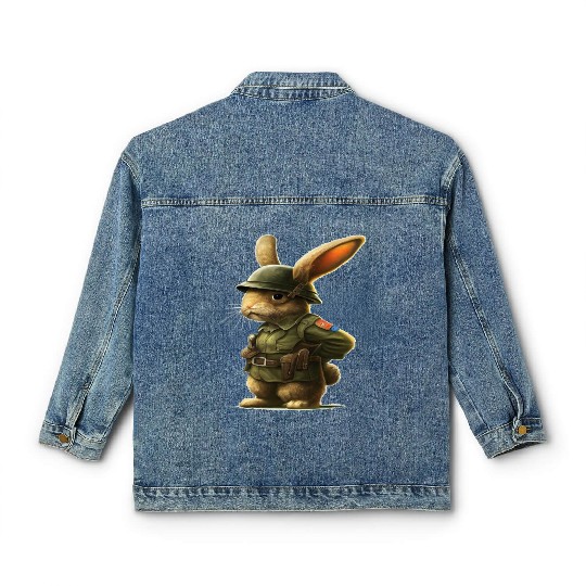 Courageous Bunny Soldier Classic Women's Denim Jackets