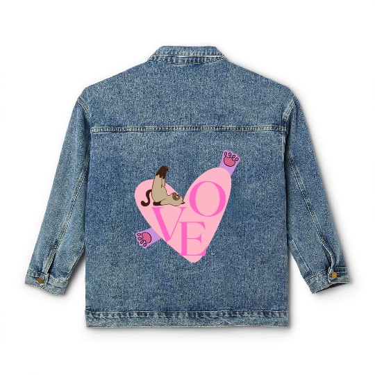 Love Cat nostalgia Classic Women's Denim Jackets