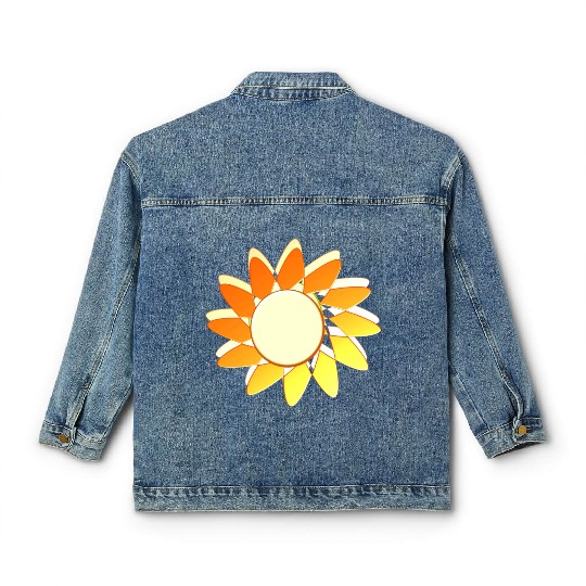 Yellow Flower Classic Women's Denim Jackets