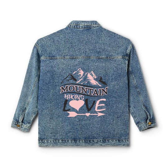 Mountains Hiking Mountaineering Sports Love Alps Classic Women's Denim Jackets